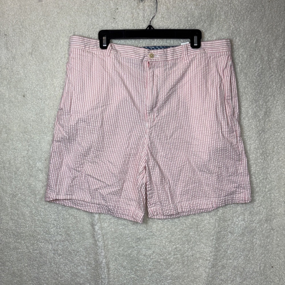 Vineyard Vines Pink Stripe Seersucker Chino Breaker 9" Shorts Mens sz 38